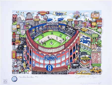 Charles Fazzino Original "Brooklyn Dodgers Ebbets Field of Dreams" 16x20" Pop Art Signed by Duke Snider (JSA)